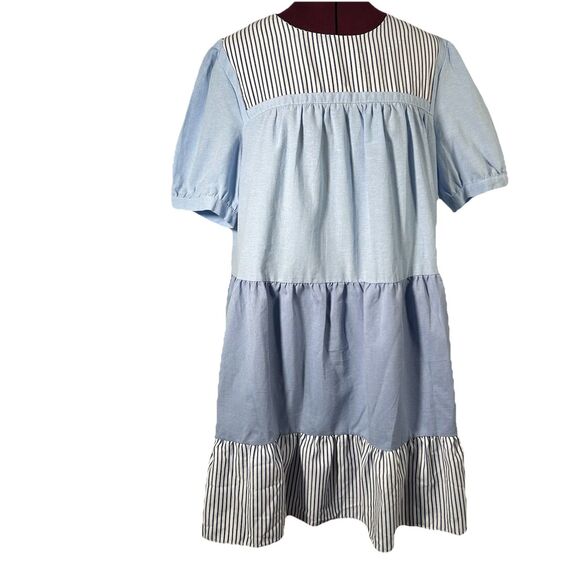 Tuckernuck Pomander Place Quinn Dress XL Blue White Colorblock Preppy Boho NEW - Picture 2 of 15